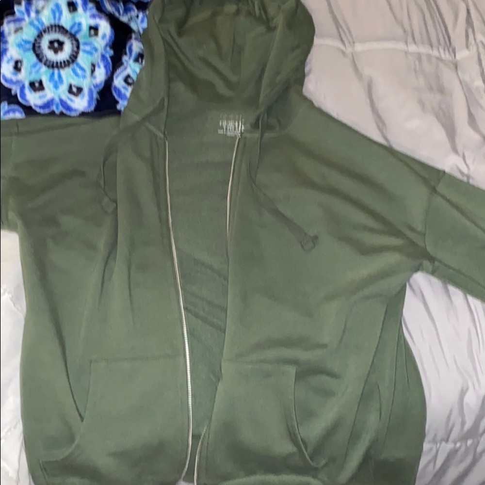 Really cute green zip up sweatshirt